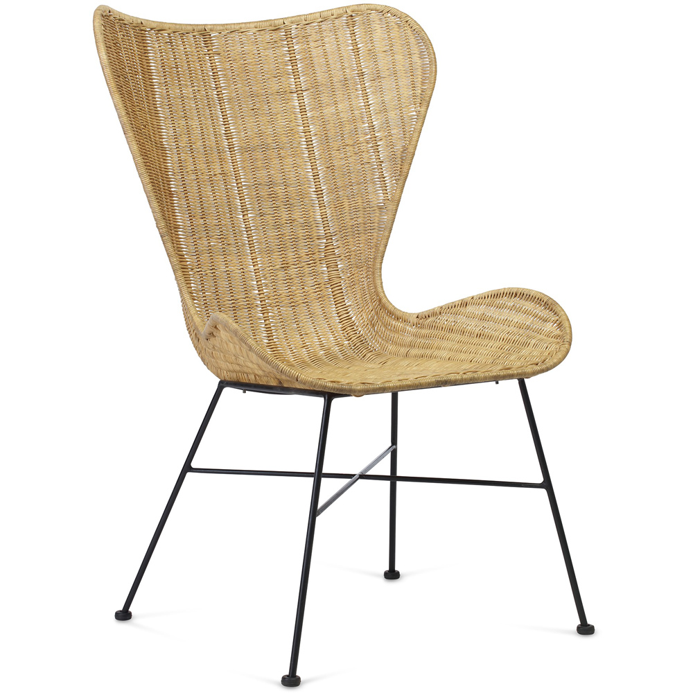 Desser Porto Natural Wing Wicker Dining Chair Image 2
