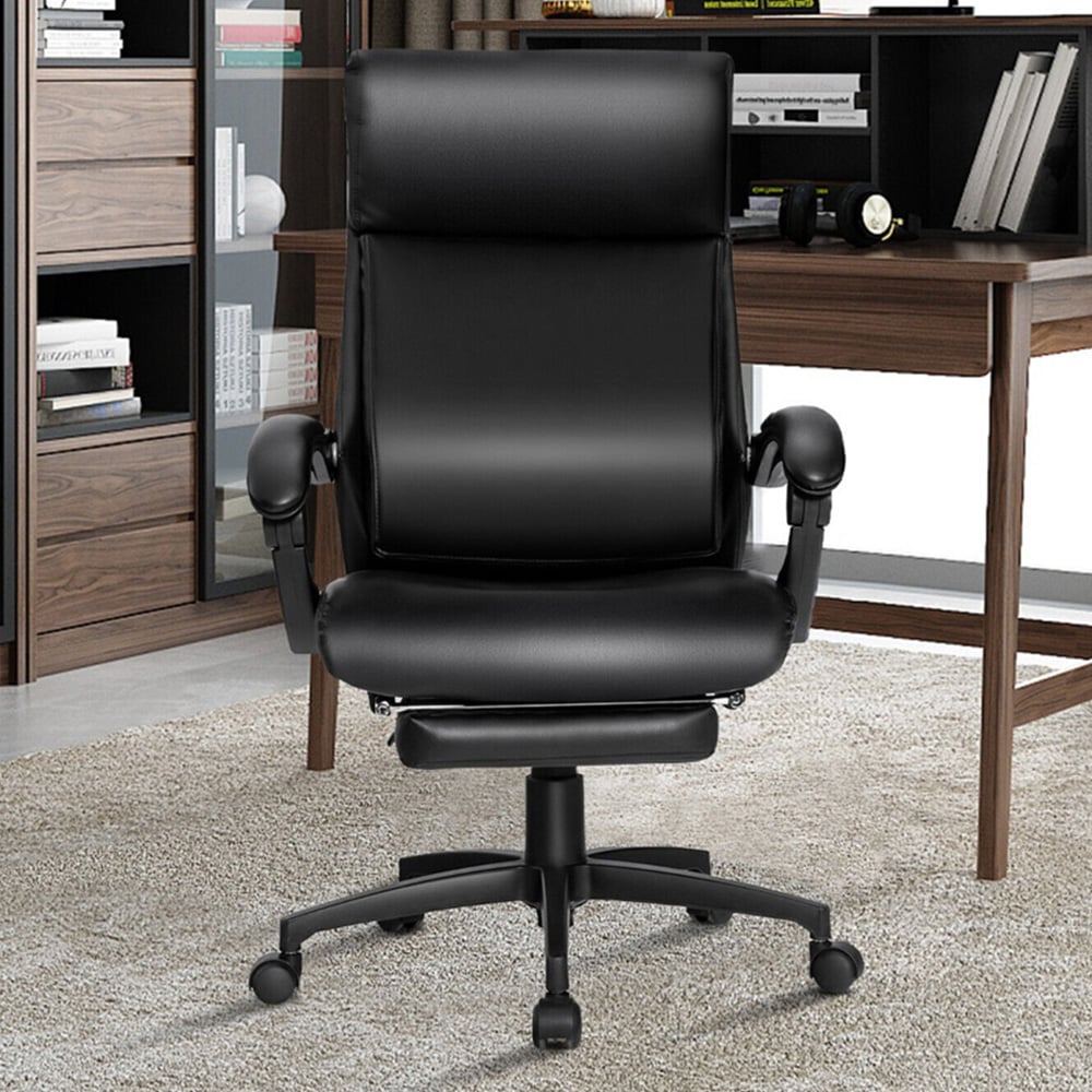 Costway Black Ergonomic Executive Office Chair with Headrest Image 1