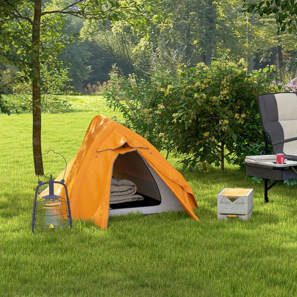 Outsunny 1-2 Person Camping Tent Orange Image 2