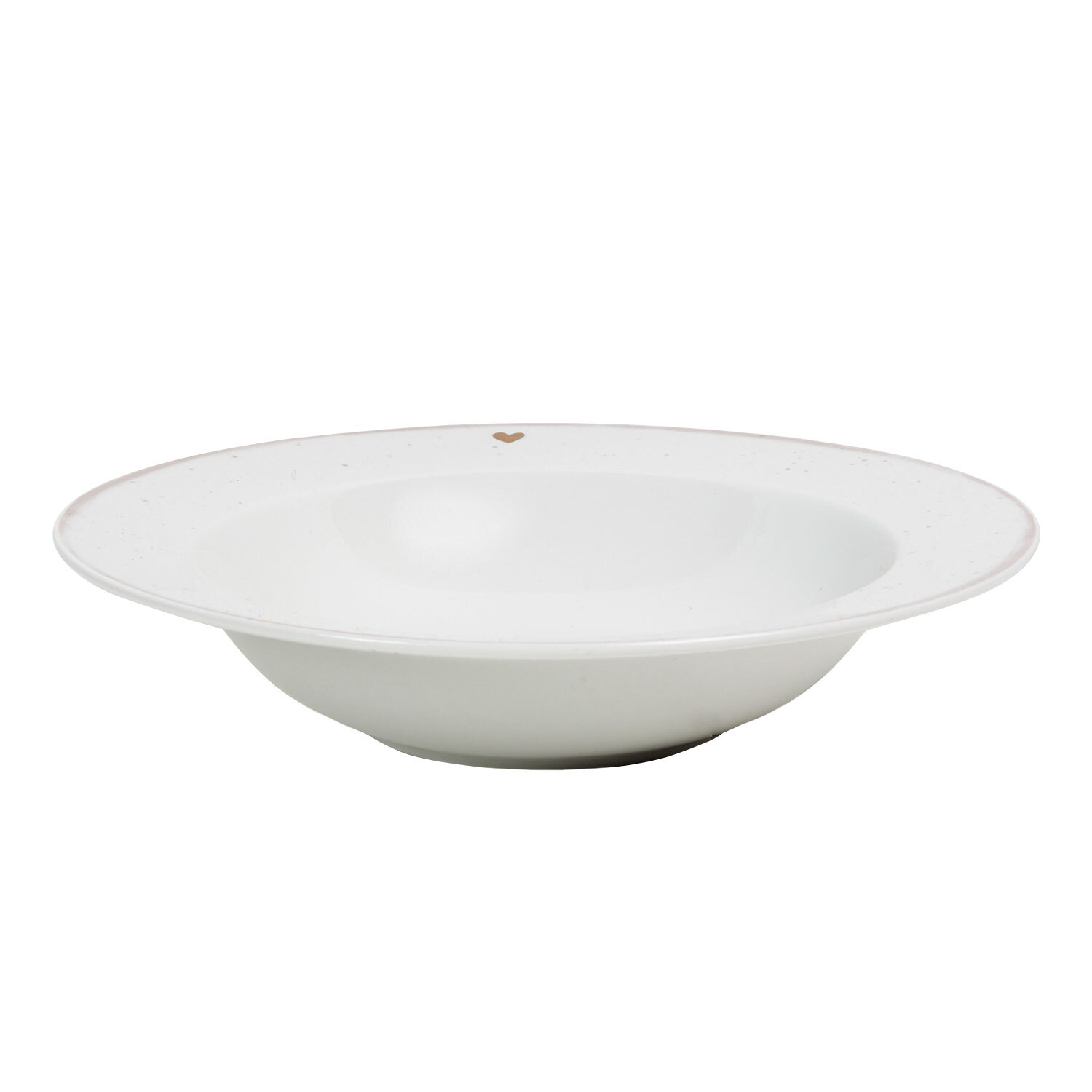 Gold Heart Pasta Bowl - White Image 1