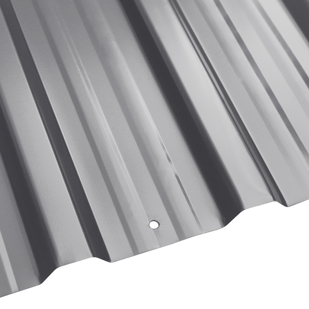 Living and Home 6 Piece Grey Zinc Steel Corrugated Pre Drilled Roof Panel 45 x 115cm Image 4