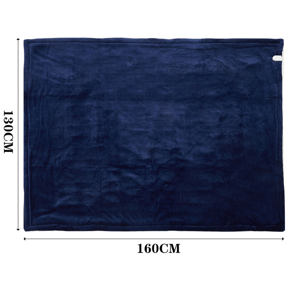 H&O Direct Blue Flannel Electric Heated Throw 130 x 160cm Image 3
