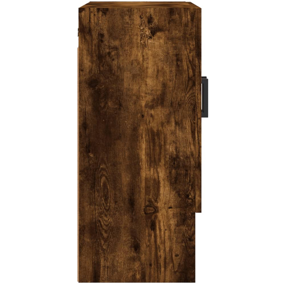 vidaXL 2 Door Single Shelf Smoked Oak Wall Cabinet Image 7