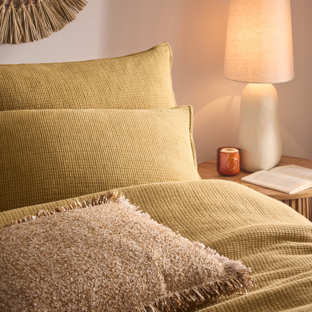 Yard Ribble Super King Size Honey Acid Washed Duvet Cover Set Image 2