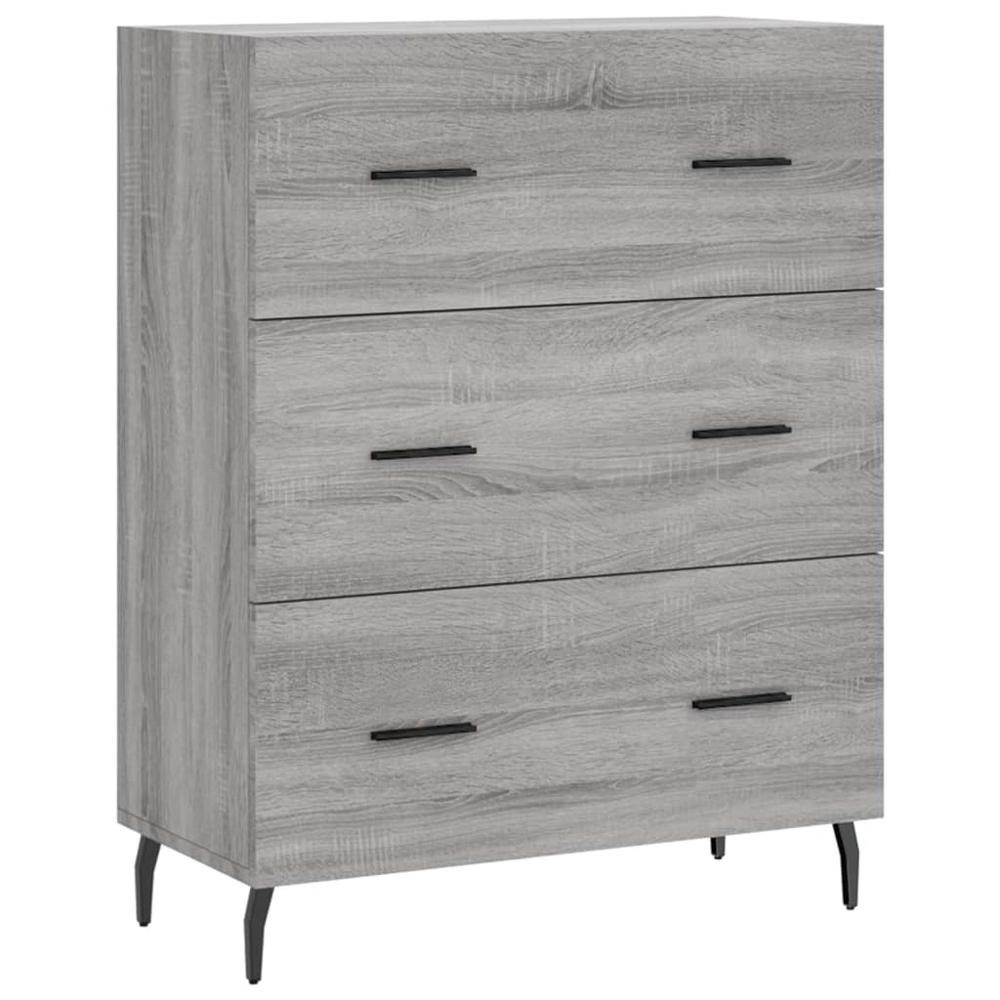 vidaXL 2 Door 3 Drawer Grey Sonoma Highboard Image 7