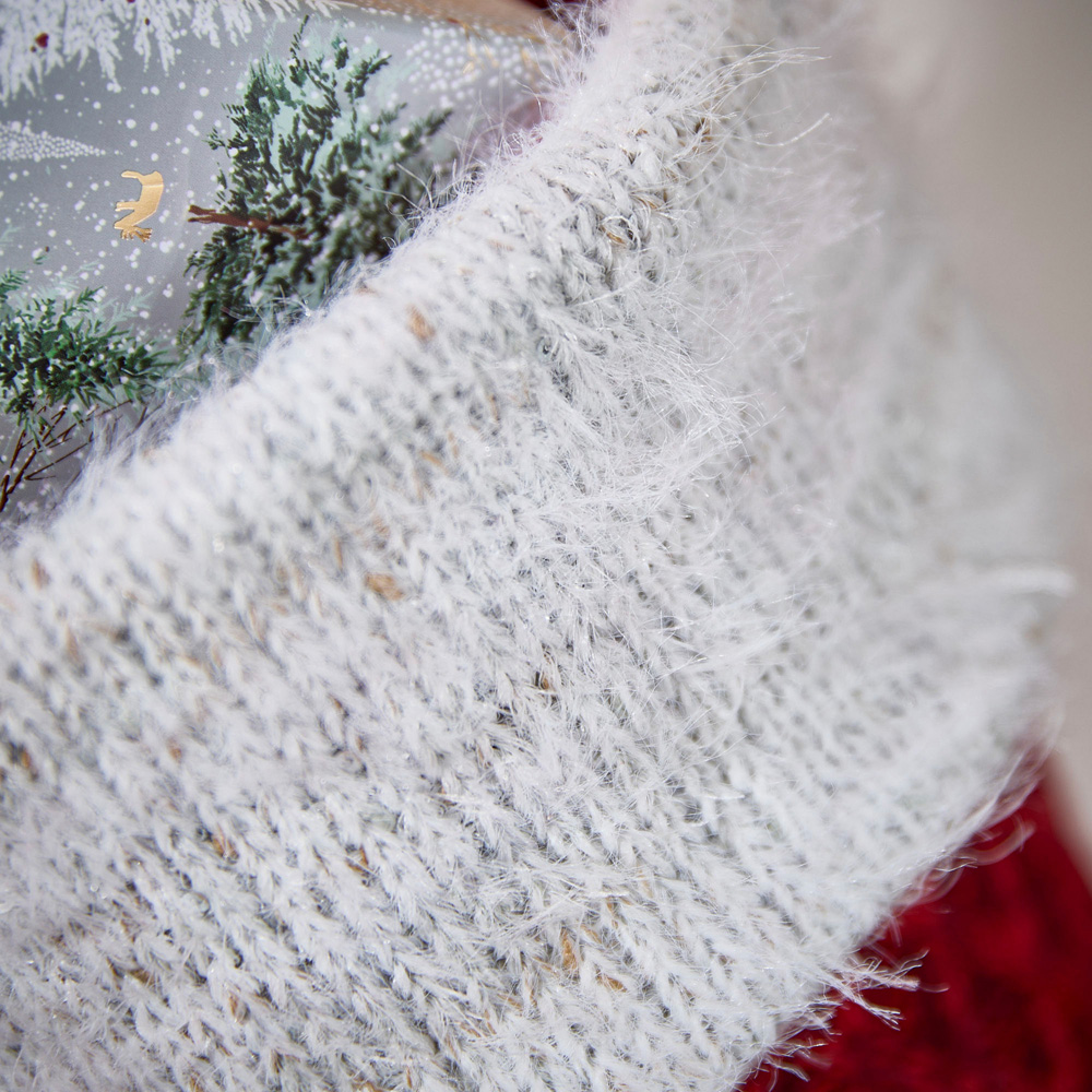 Dibor Sweater Knit Snowflake Stocking Image 4