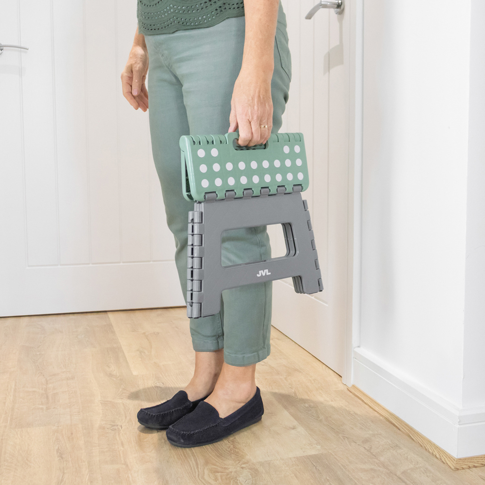 JVL Cleaning Small Grey Folding Step Stool Image 7