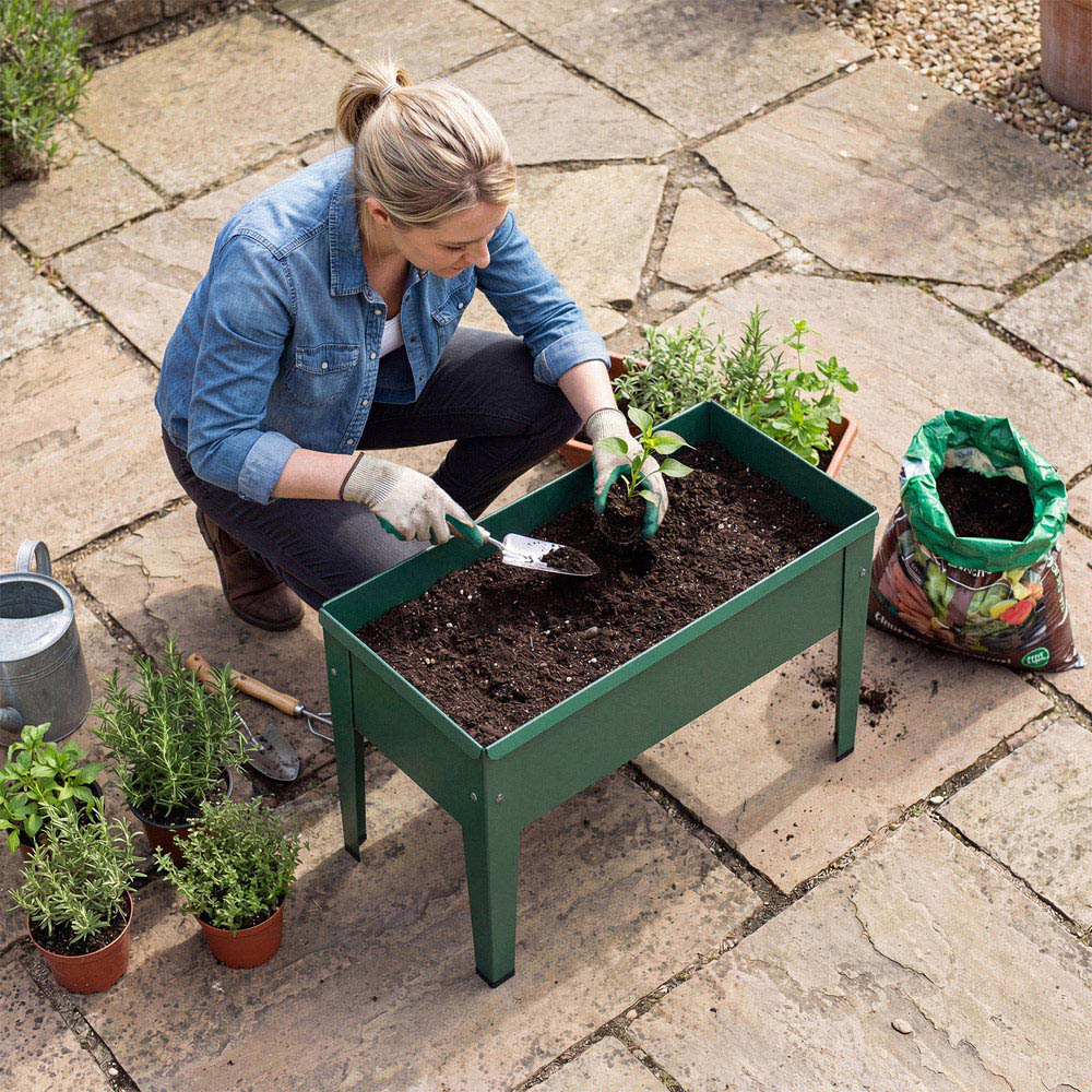 Outsunny Green Metal Raised Garden Bed 45 x 60 x 27cm Image 8