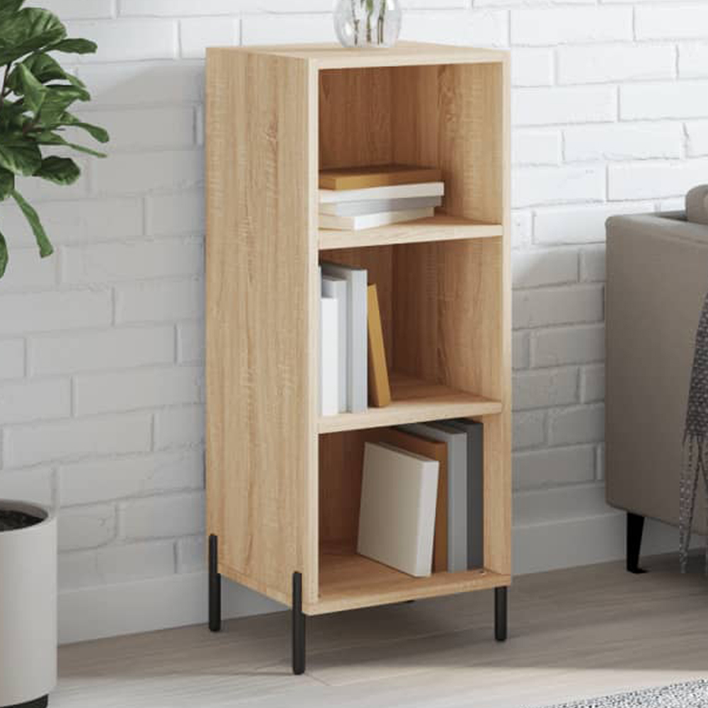 vidaXL 3 Shelf Sonoma Oak Sideboard Image 1