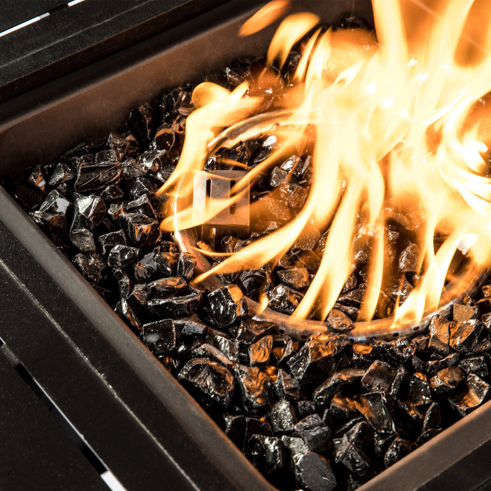 Teamson Home Black Fire Glass Image 2