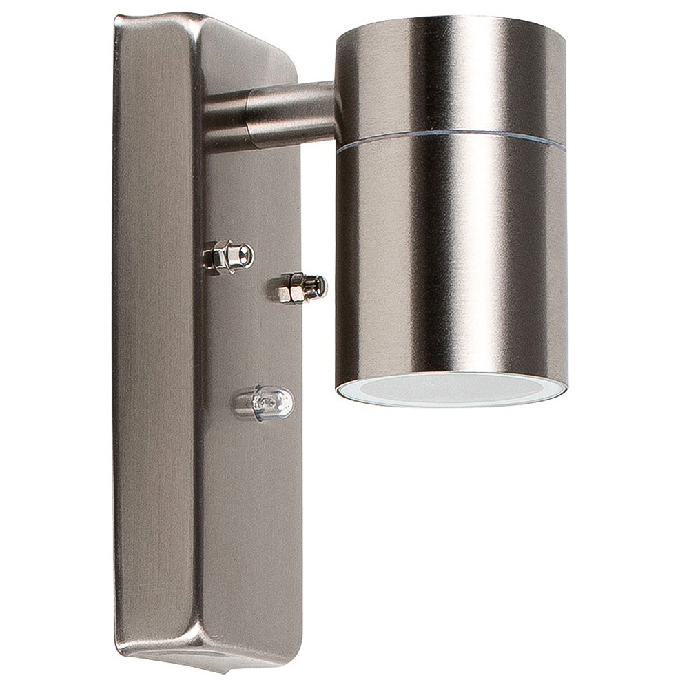 ValueLights Barrow Silver Outdoor Wall Downlight with Dusk till Dawn Sensor Image 1