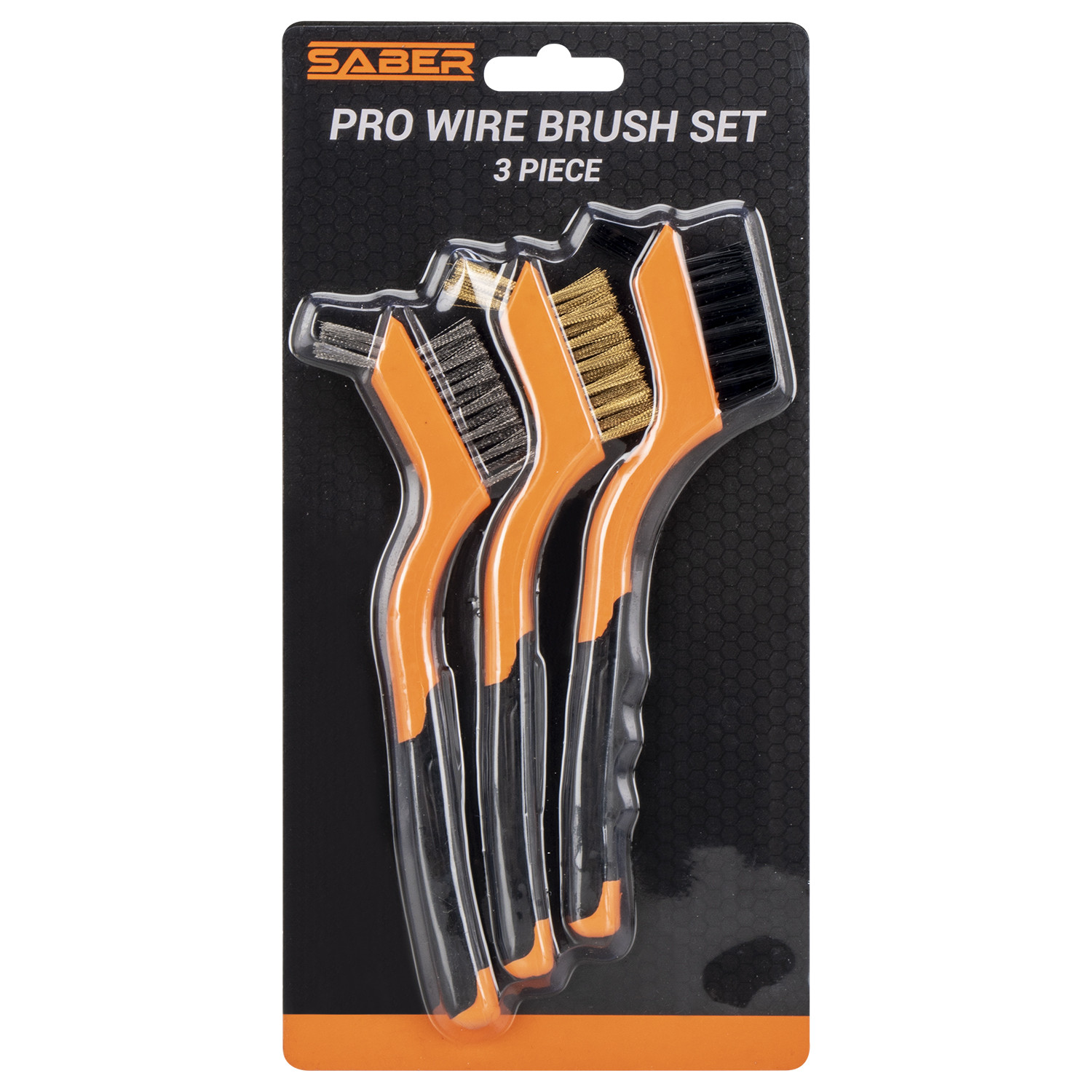 Saber 3 Piece Pro Wire Brush Set Image
