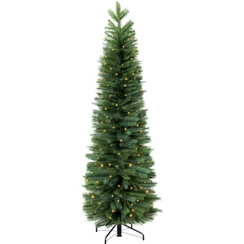 Charles Bentley Pre-Lit Faux Pencil Christmas Tree 6ft Image 1