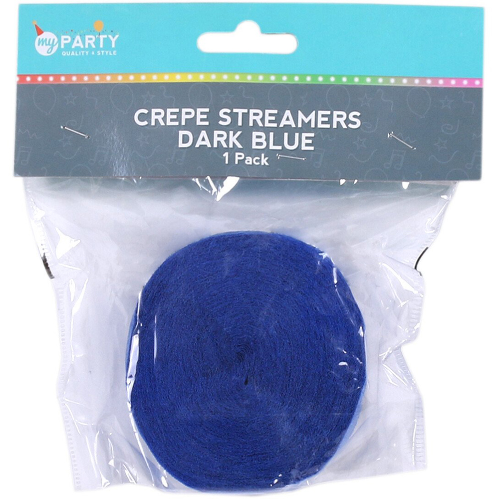 My Party Crepe Streamer Roll - Dark Blue Image