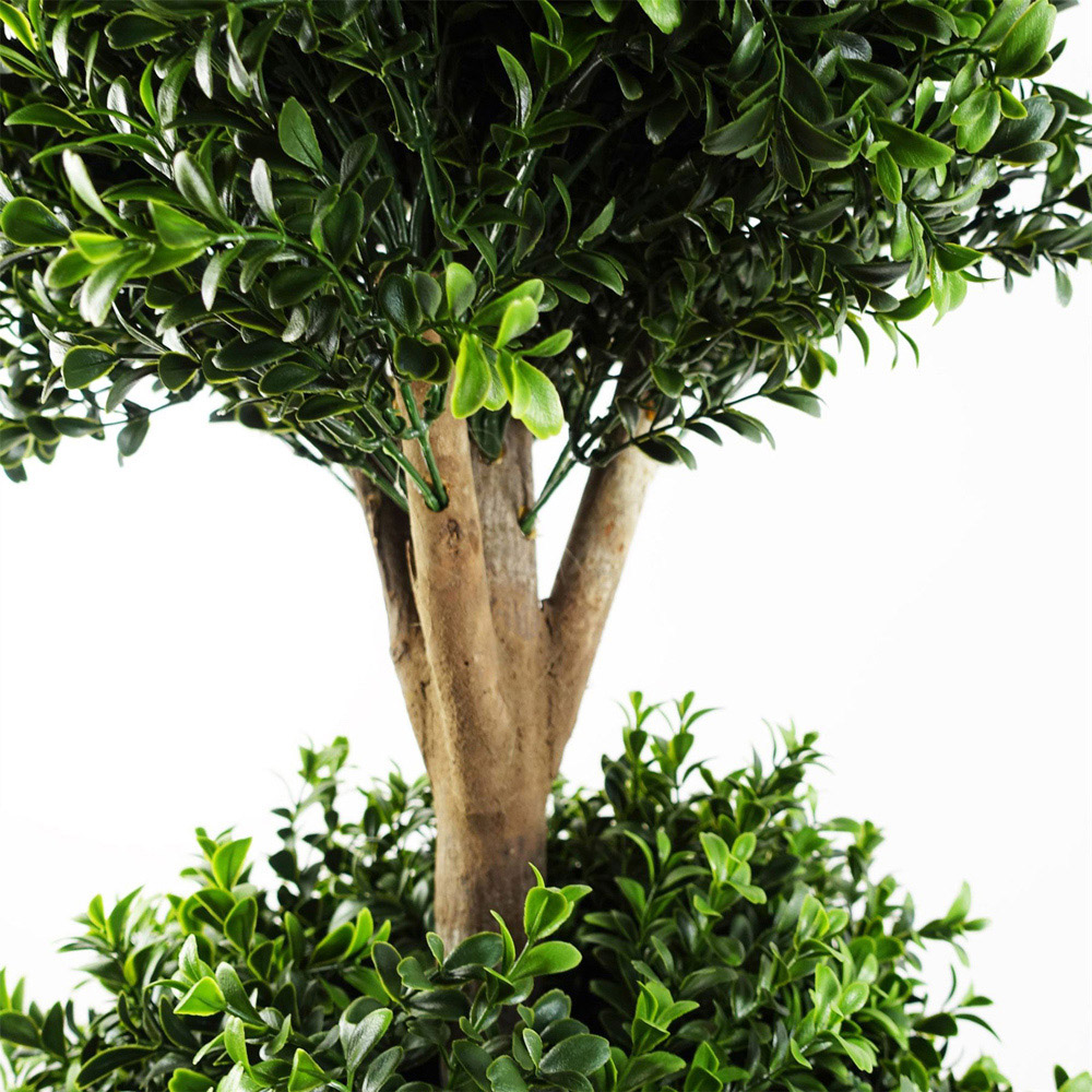 Leaf Artificial Buxus Triple Ball Topiary Tree 120cm 2 Pack Image 2