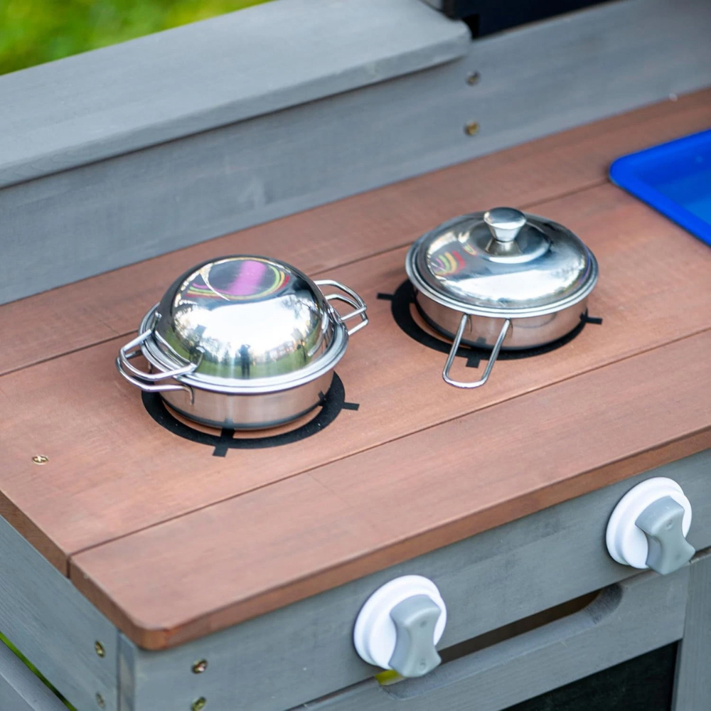 Garden Gear Kids Hemlock Wood Outdoor Mud Kitchen Play Set with Sink and Accessories Image 4