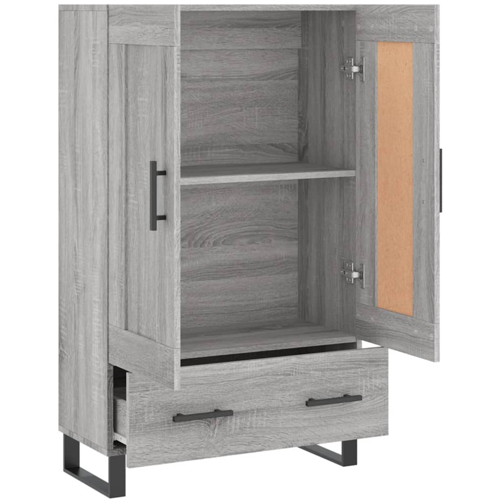 vidaXL 2 Door Single Drawer Grey Sonoma Highboard Image 6