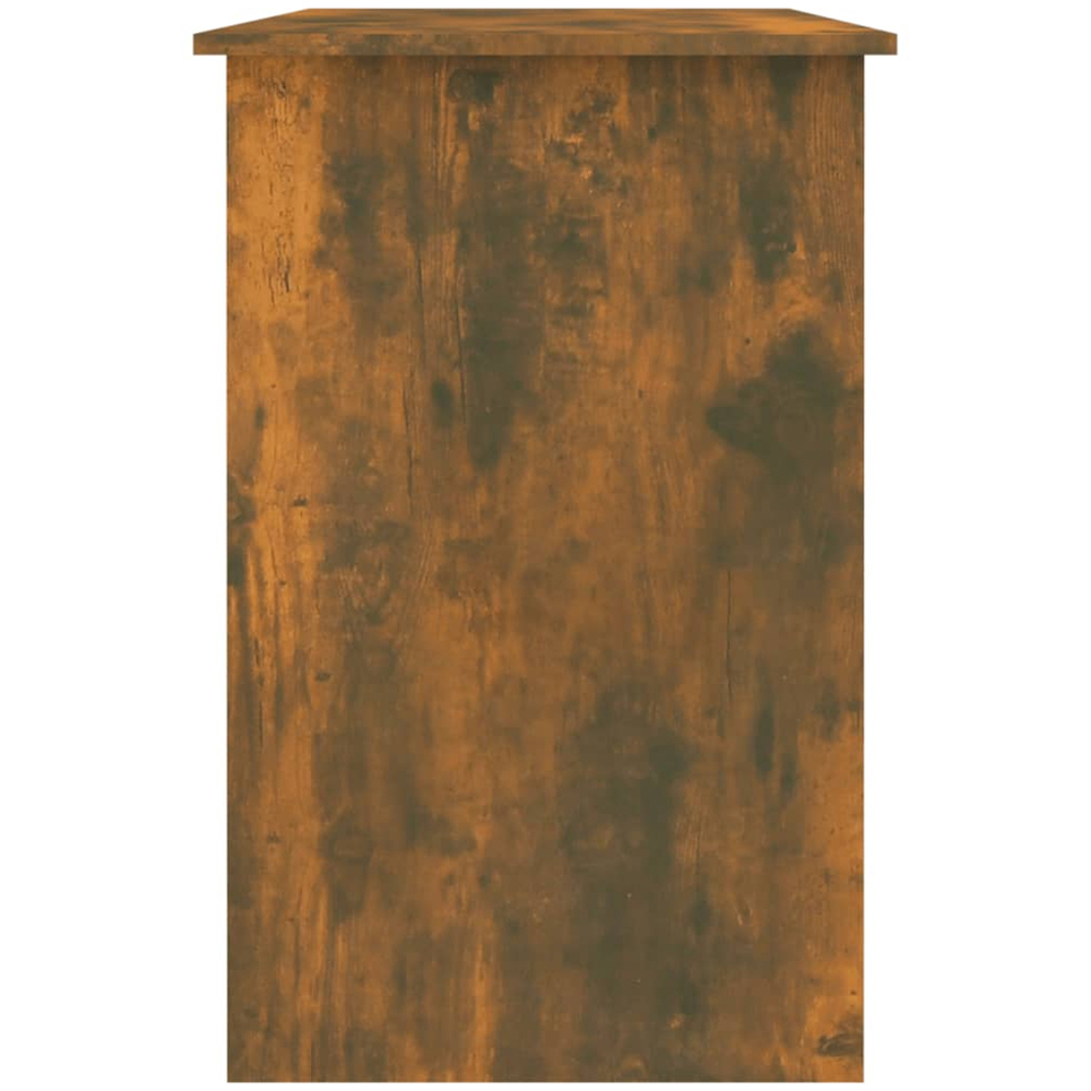 vidaXL Single Door Single Drawer Computer Desk Smoked Oak Image 6