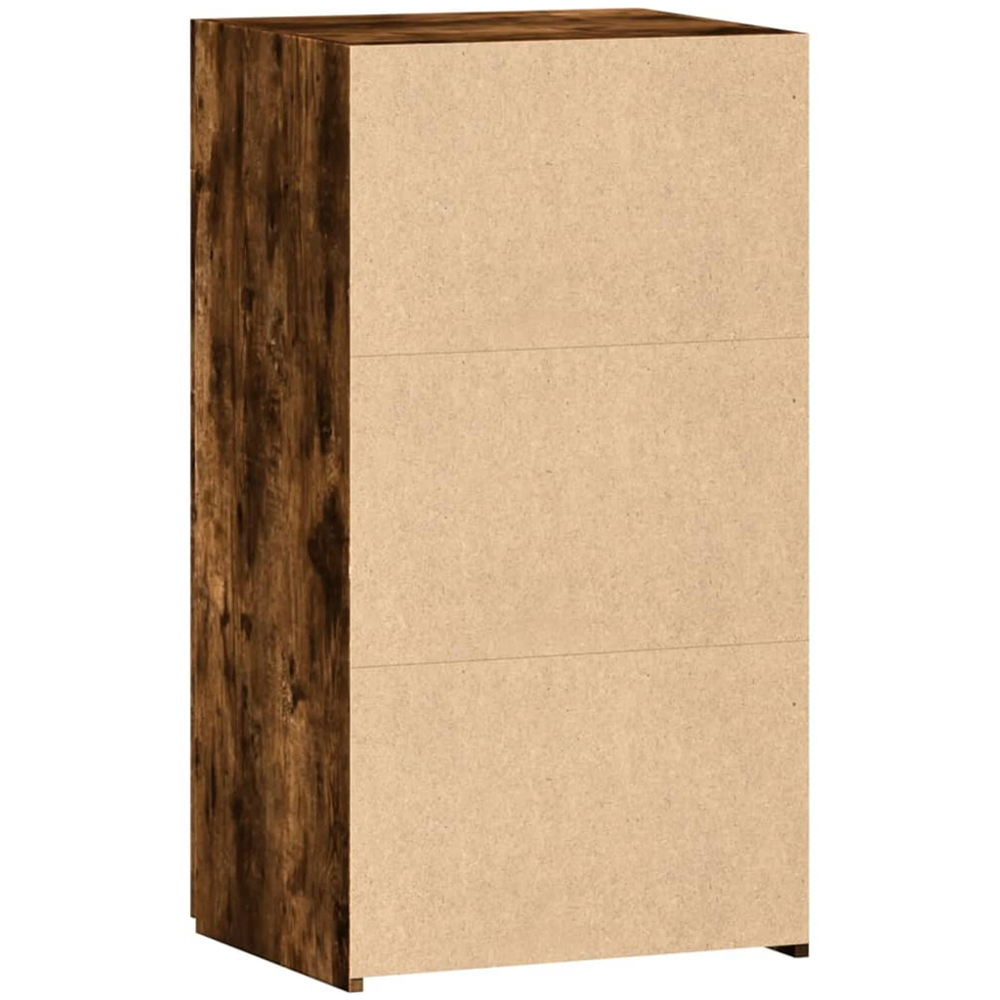 vidaXL Single Door Single Drawer Smoked Oak Sideboard Image 6