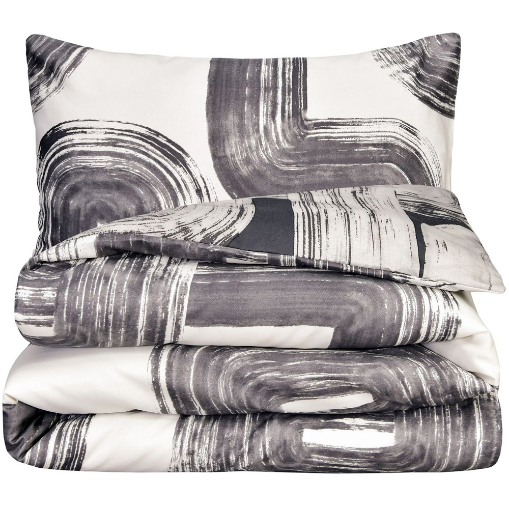 Smart Living Double Black Elemental Geo Reversible Duvet Set Image 4