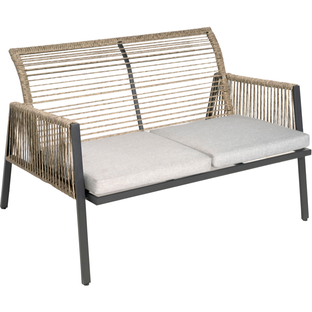 Furniture One 4 Seater Natural Padded Outdoor Lounge Set Image 5