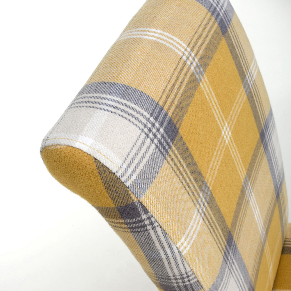 Karta Set of 2 Yellow Check Dining Chair Image 5
