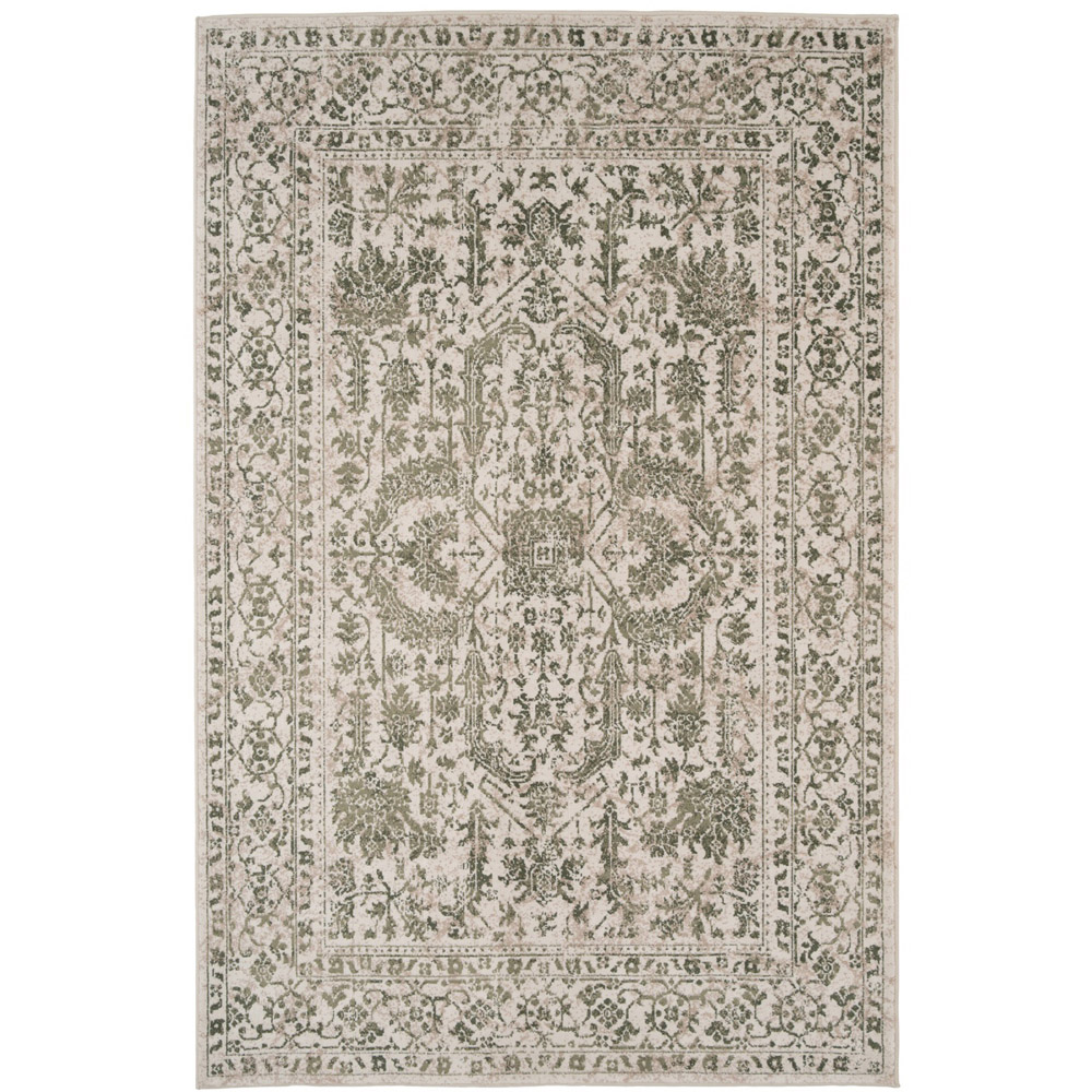 Kukoon Oscar Isadora Sage Green Flat Vintage Rug 80 x 150cm Image 1