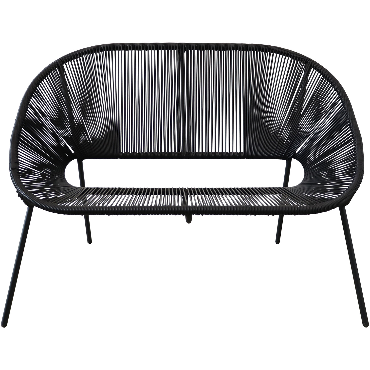 Acapulco 2 Seater Bench Black Image 2
