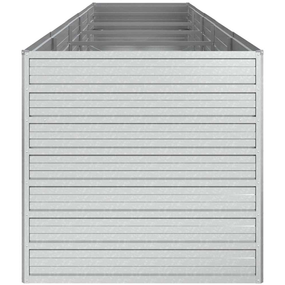 vidaXL Silver Galvanised Steel Raised Garden Bed 77 x 400 x 80cm Image 4