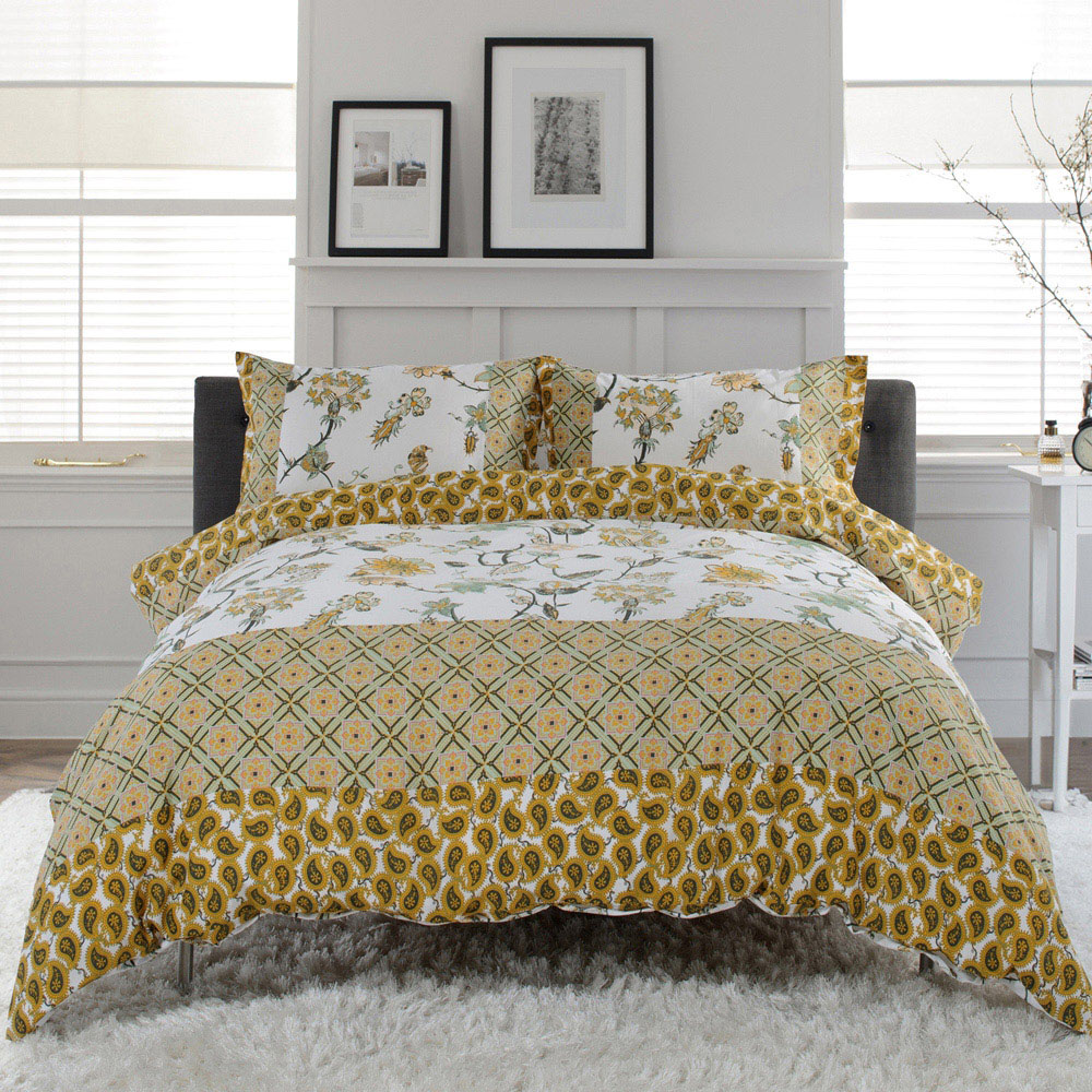 Deyongs Jacobean Double Sage and Gold Duvet Set Image 1