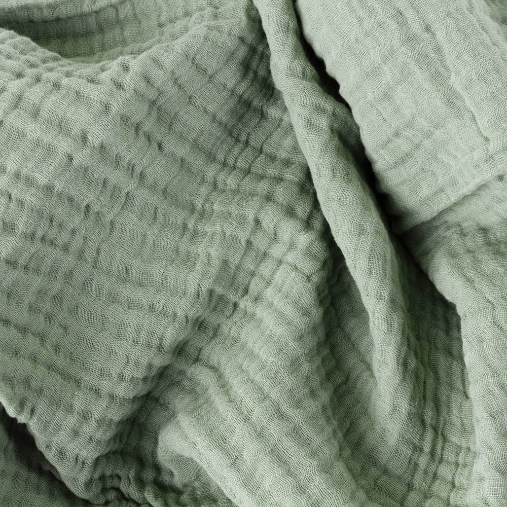 Yard Lark Eucalyptus Green Large Muslin Cotton Throw 240 x 260cm Image 5