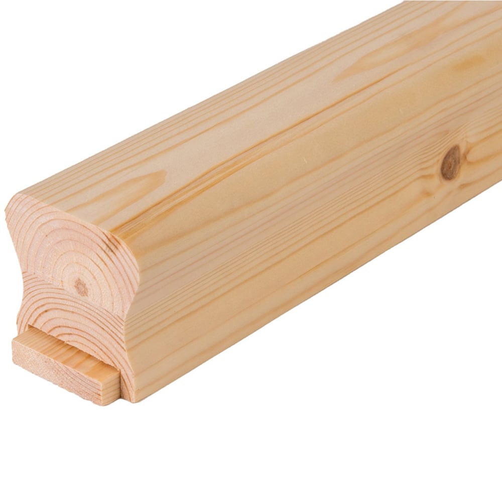 Richard Burbidge Pine HDR Handrail and Base Rail Set 4.2m x 41mm Image 2