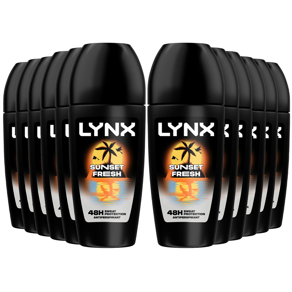 Lynx Sunset Fresh Antiperspirant Deodorant Roll On 50ml 12 Pack Image 1