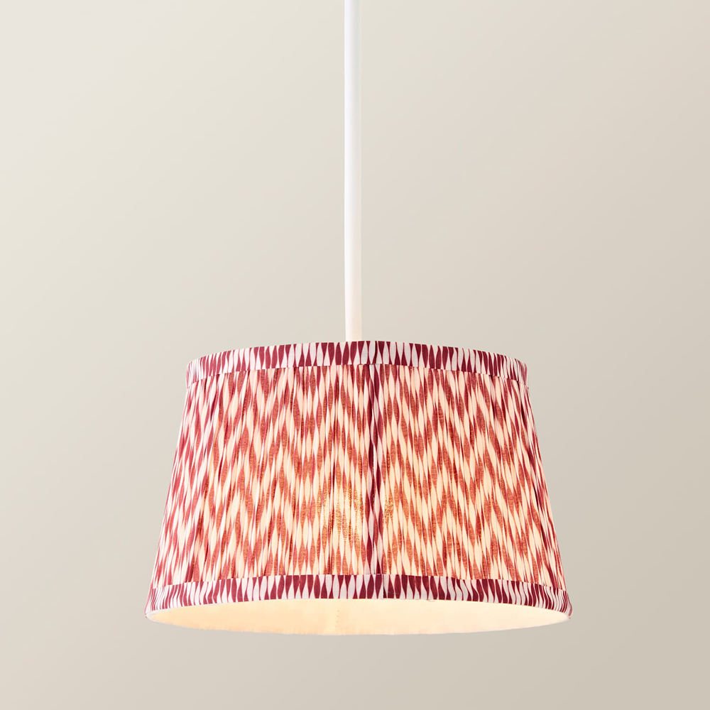 ValueLights Saffira Pink Chevron Pleated Tapered Small Lamp Shade 25cm Image 5