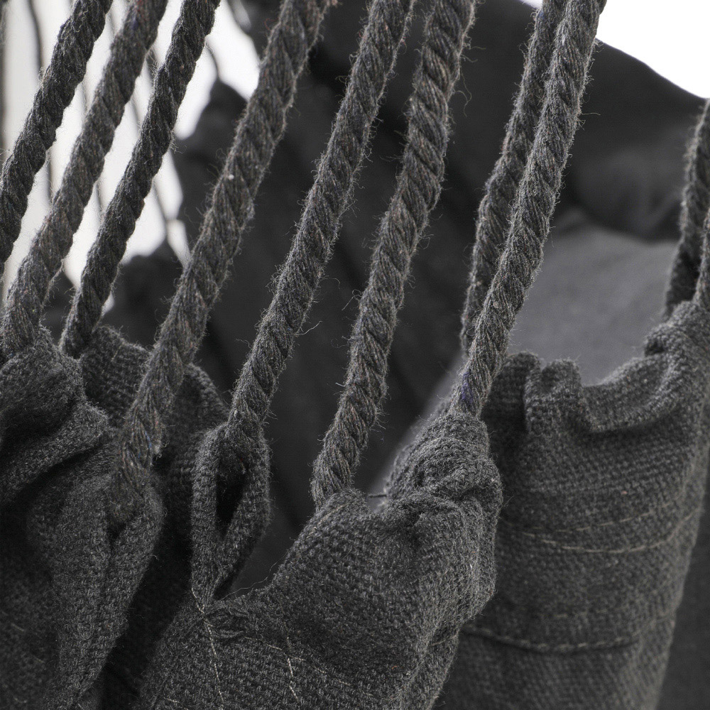 Living and Home Outdoor Dark Grey Hammock with Cushion Image 6