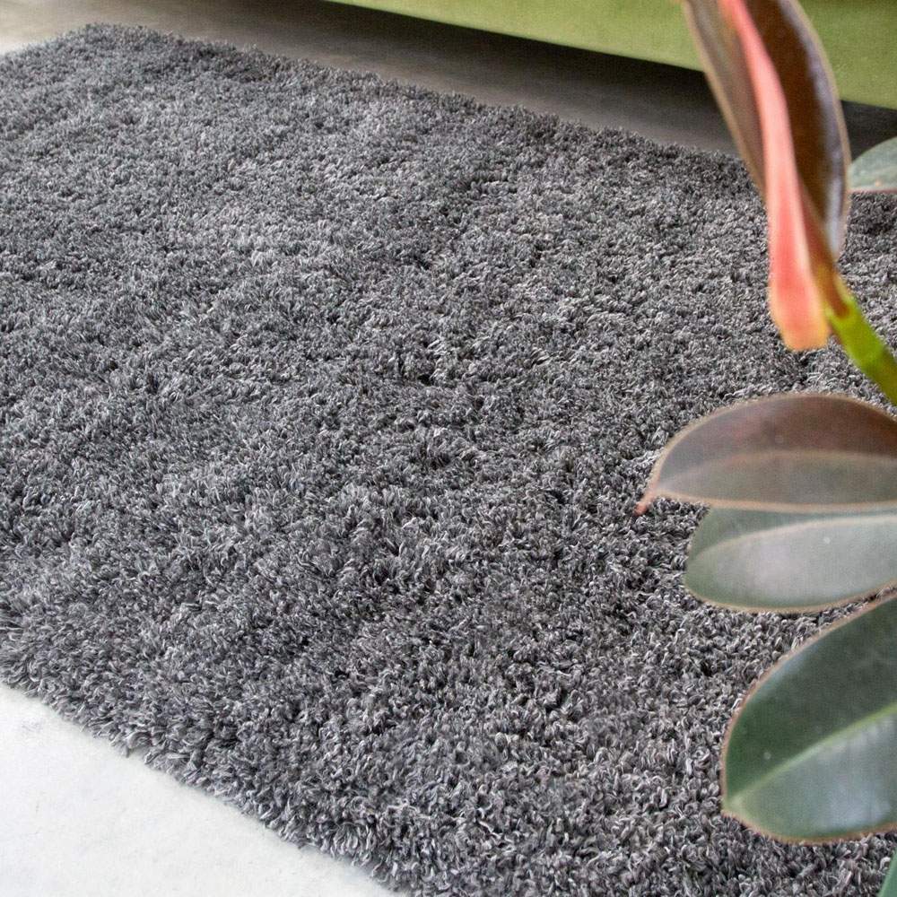 Kukoon Kinsale Dark Grey Multicolour Shaggy Mottled Rug 240 x 330cm Image 3