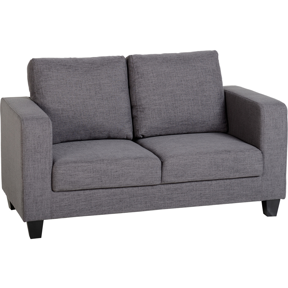 Seconique Tempo 2 Seater Grey PU Sofa Image 2