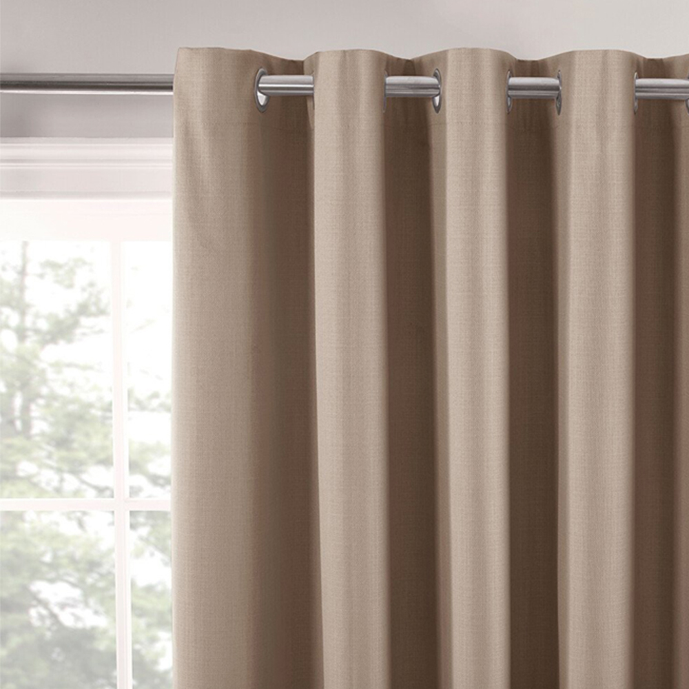 Divante Hoxton Natural Blackout Eyelet Curtain 183 x 168cm Image 3