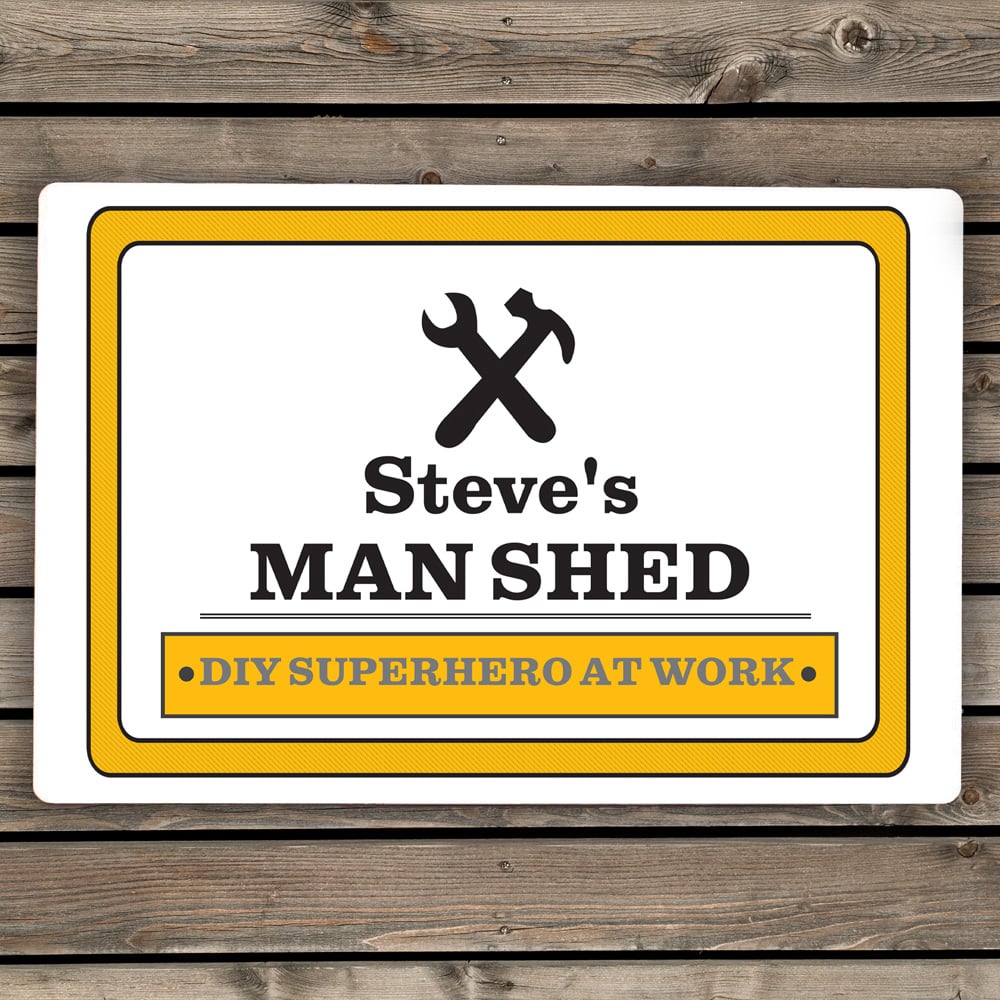 Personalised Memento Personalised Man At Work Sign Image 2
