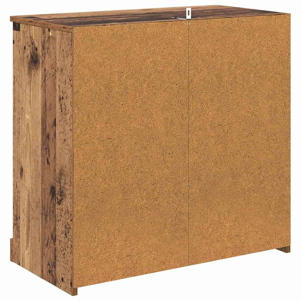 vidaXL 6 Drawer Old Wood Modern Sideboard Set of 2 Image 9