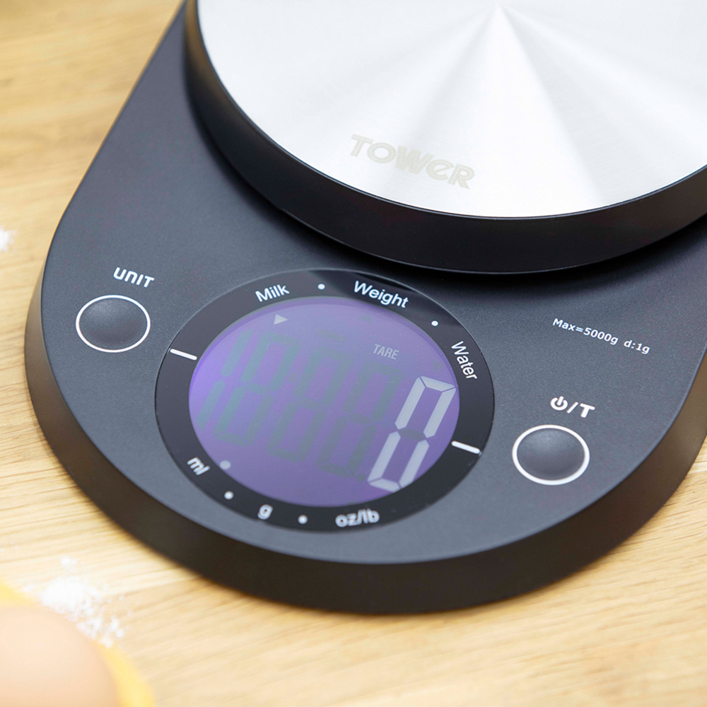 Tower Black Electronic Kitchen Scale Image 7