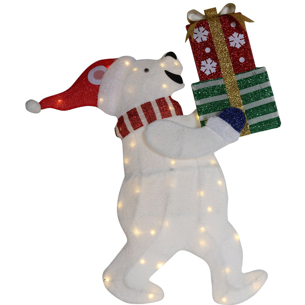 LED Polar Bear with Presents Image 2