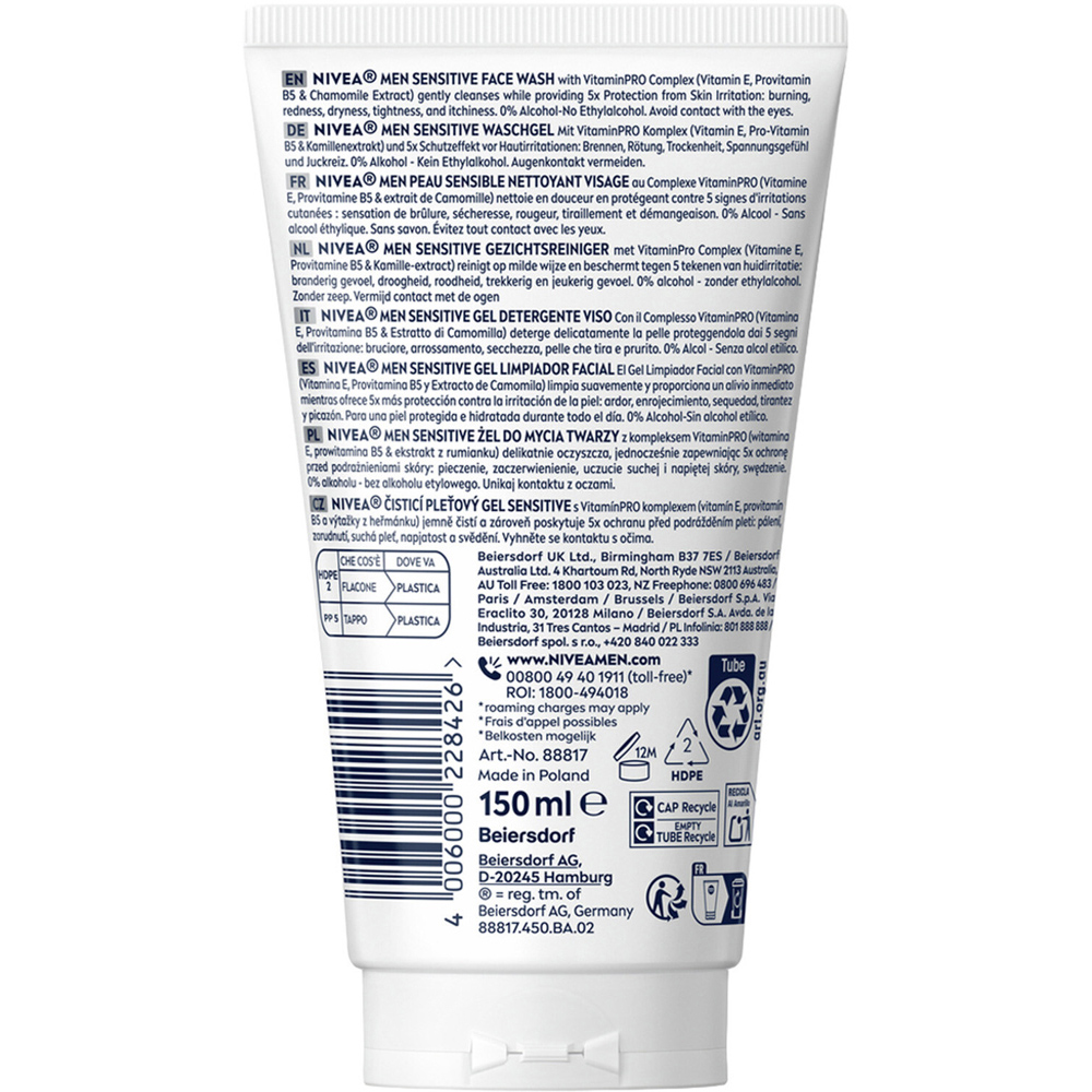 Nivea Men Sensitive Face Wash Image 2