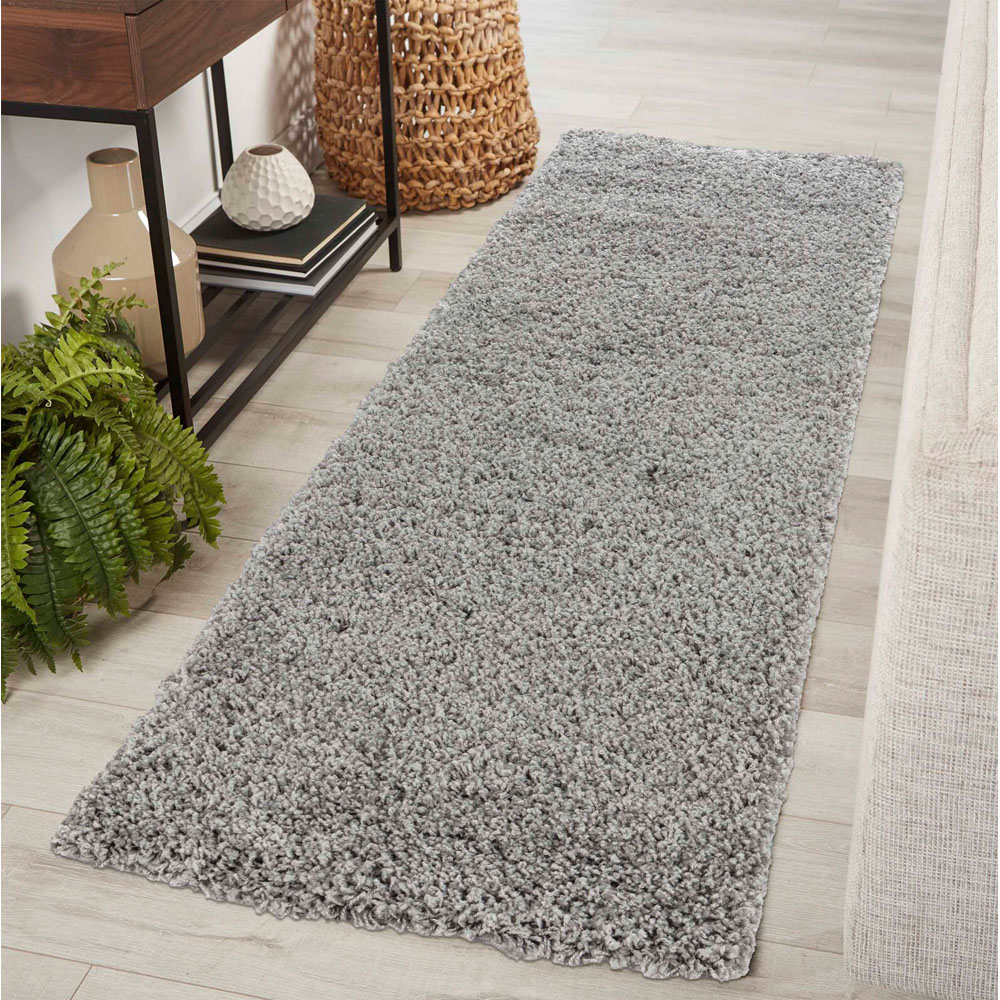 Desire Rugs Oxford Grey Plain Shaggy Rug 60 x 110cm Image 5