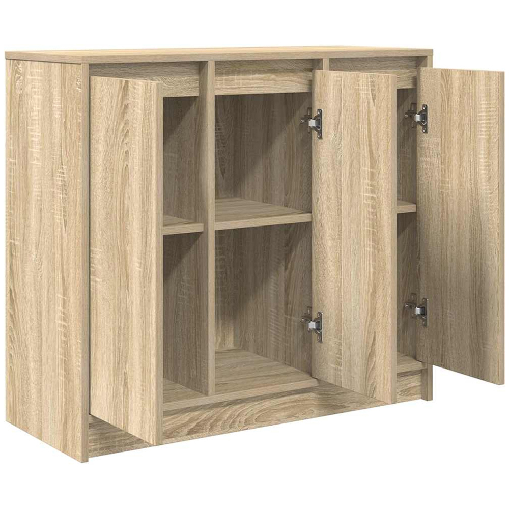 vidaXL 3 Door Sonoma Oak Sideboard Image 5