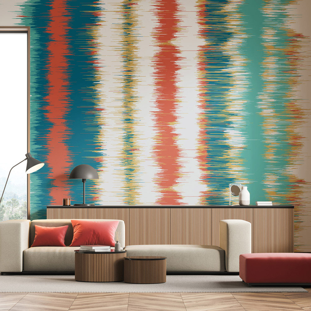 Origin Murals Linear Stripe Multicolour Wall Mural Image 1