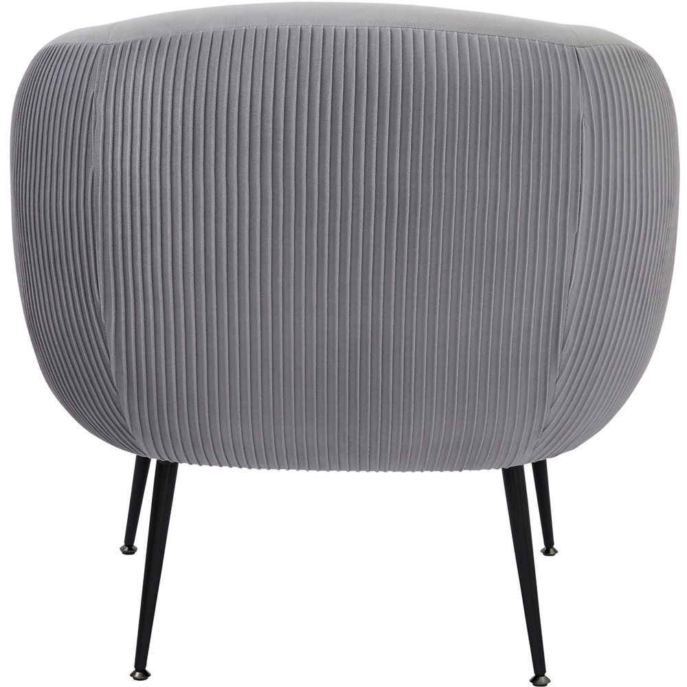GFW Kamilah Grey Velvet Pleated Accent Chair Image 5