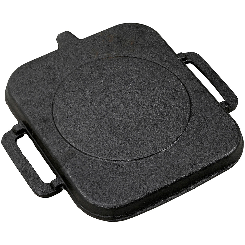 Living and Home 30cm Pre Seasoned Cast Iron Griddle Pan with Dual Handles and Pour Spout Image 3