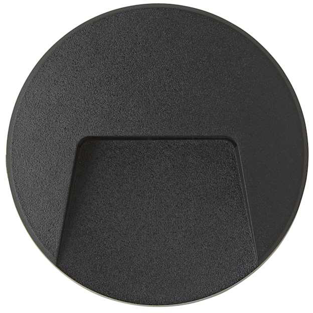 ValueLights Sam Matte Black Circle LED Outdoor Wall Light Image 3