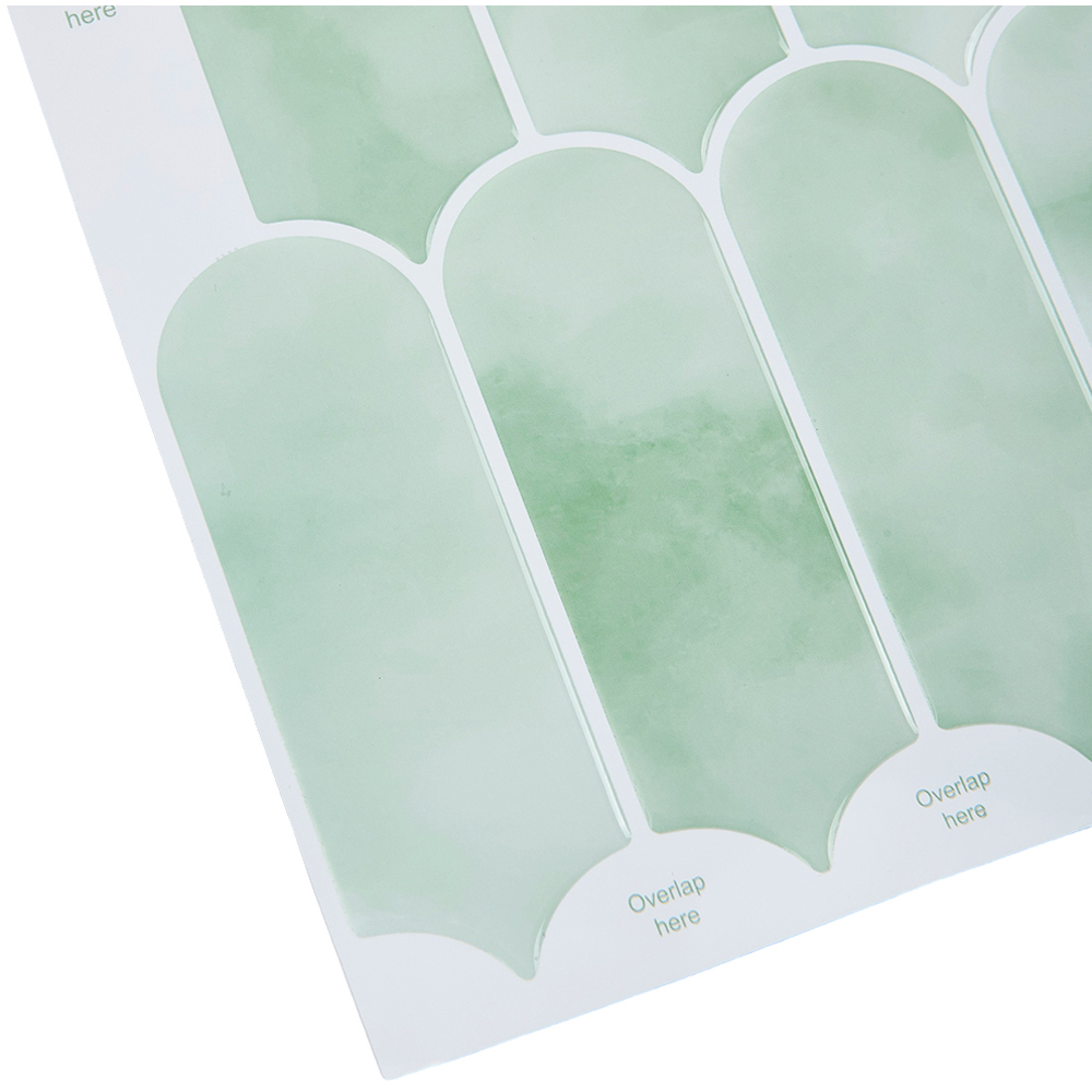 Living and Home Light Green Arch Self Adhesive Wall Sticker 10 Pack Image 7